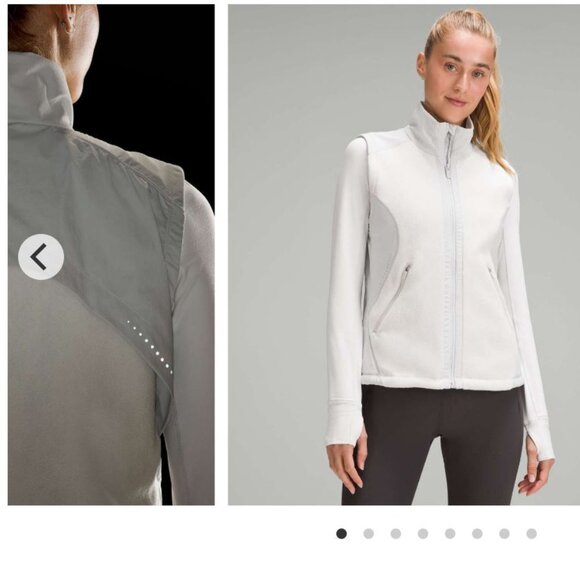 lululemon athletica Jackets & Blazers - Lululemon Fleece-Lined Running Vest VAPOR/BONE SIZE 8
